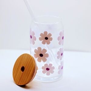 12oz glass cups with lid and straw, glass cups, glass tumbler, iced coffee cup,